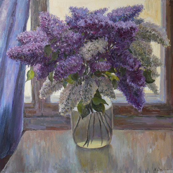 Lilacs - Lilacs still life painting