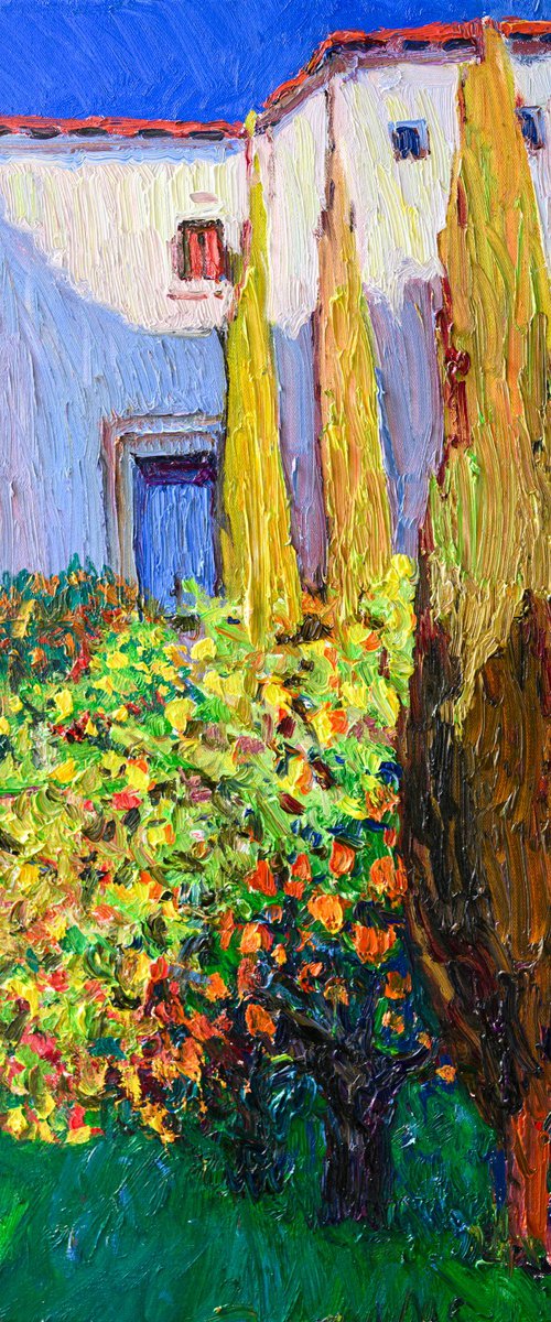 Backyard. Lemon and Cypress Trees by Suren Nersisyan