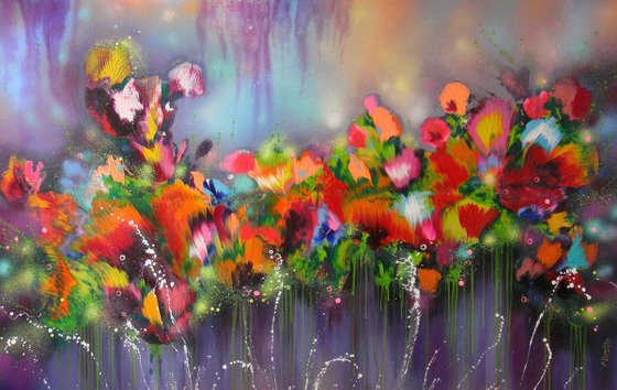 "Fairy Dreams" VERY LARGE Abstract Painting