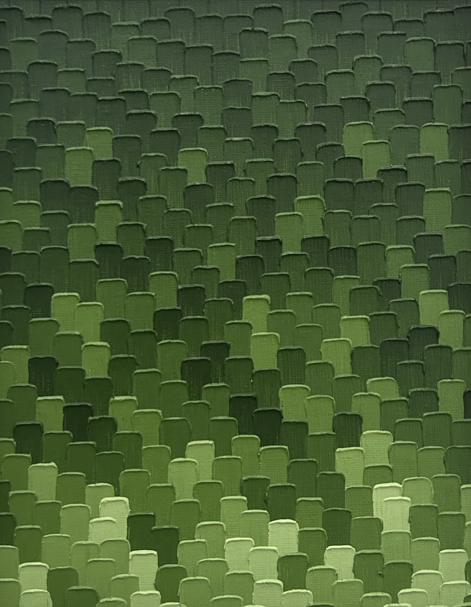 Organic Abstract Oil Painting By Meredith B. Studios, 11 X 14", Shaded Grove, Original Artwork