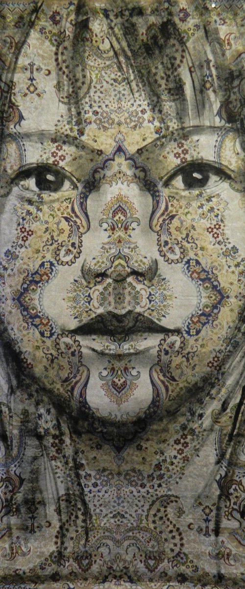 Portrait on traditional carpet(XXXL) by Jacqueline Klein Breteler