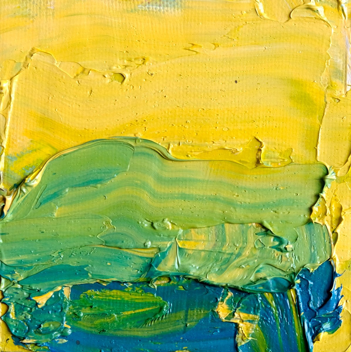 Yellow Abstraction by Asta Kulikauskaite Krivickiene