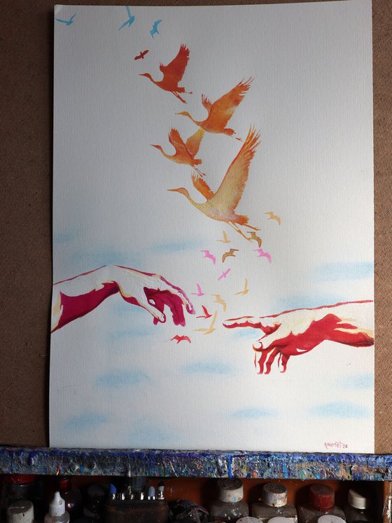 Fantasy with Flowers 335: paper 59x42cm