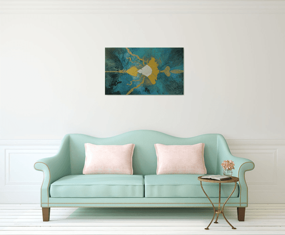 Mirror of the Soul  -  large colorful abstract fantasy painting; home, office decor; gift idea