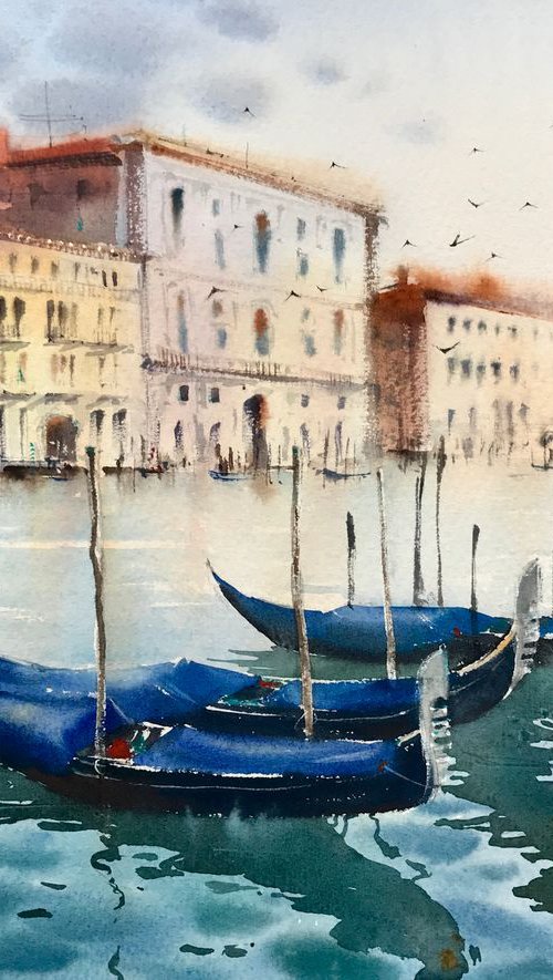 Gondolas, Venice by Eugenia Gorbacheva