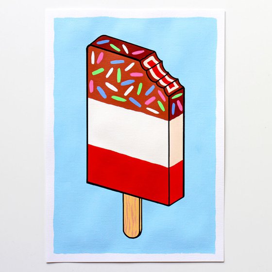 Fab Lolly - Pop Art Painting On A4 Paper (Unframed)