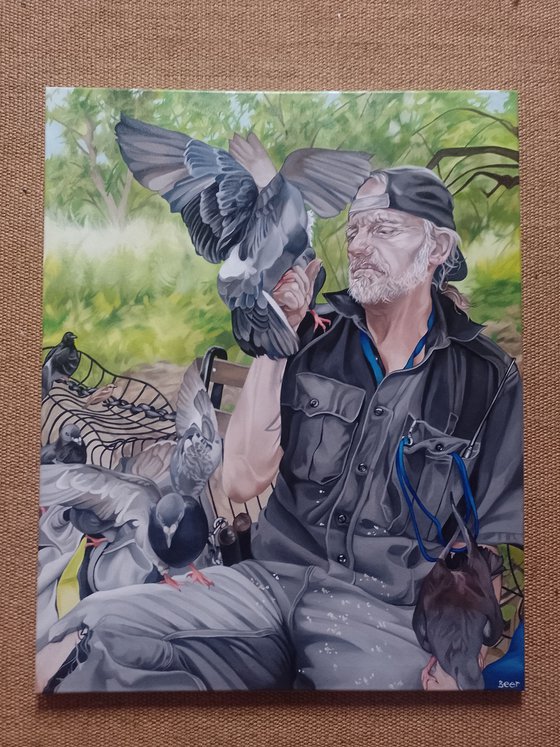 Larry the bird man, New York.