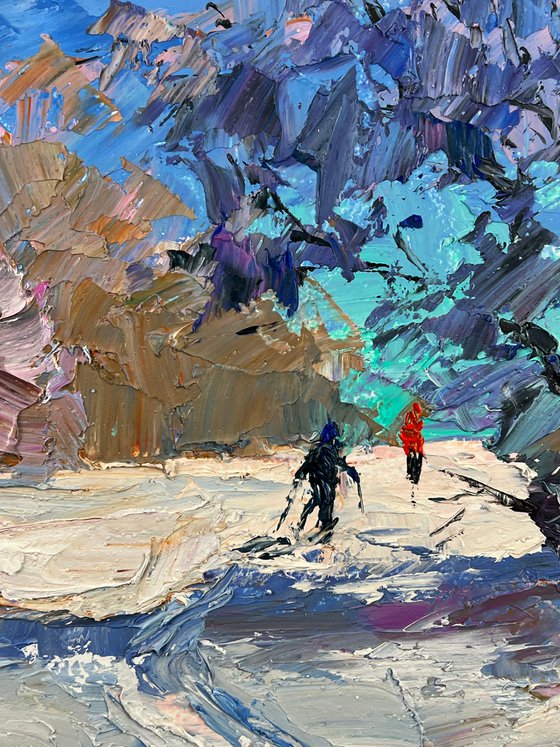 Skiing in the Mountains