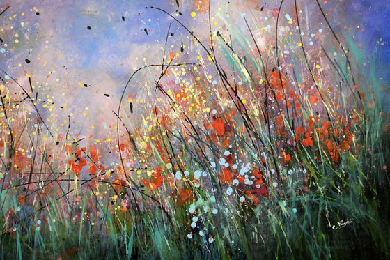 Fairy Tales - Large abstract landscape painting
