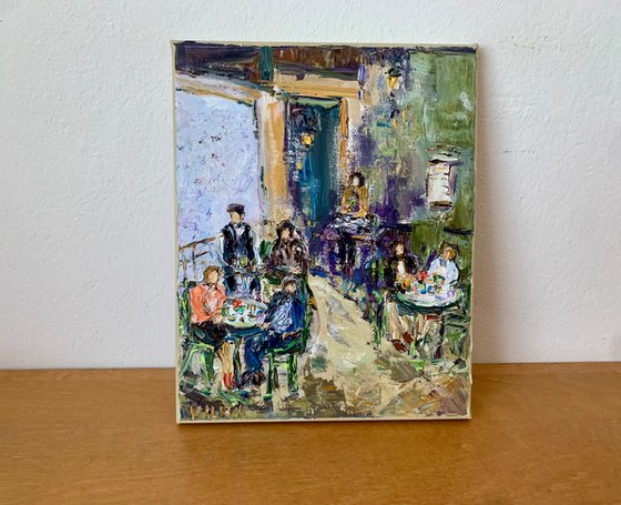 At the café