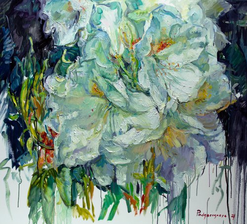White summer flowers. by Marina Podgaevskaya