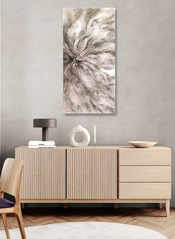 Floral textured wall art