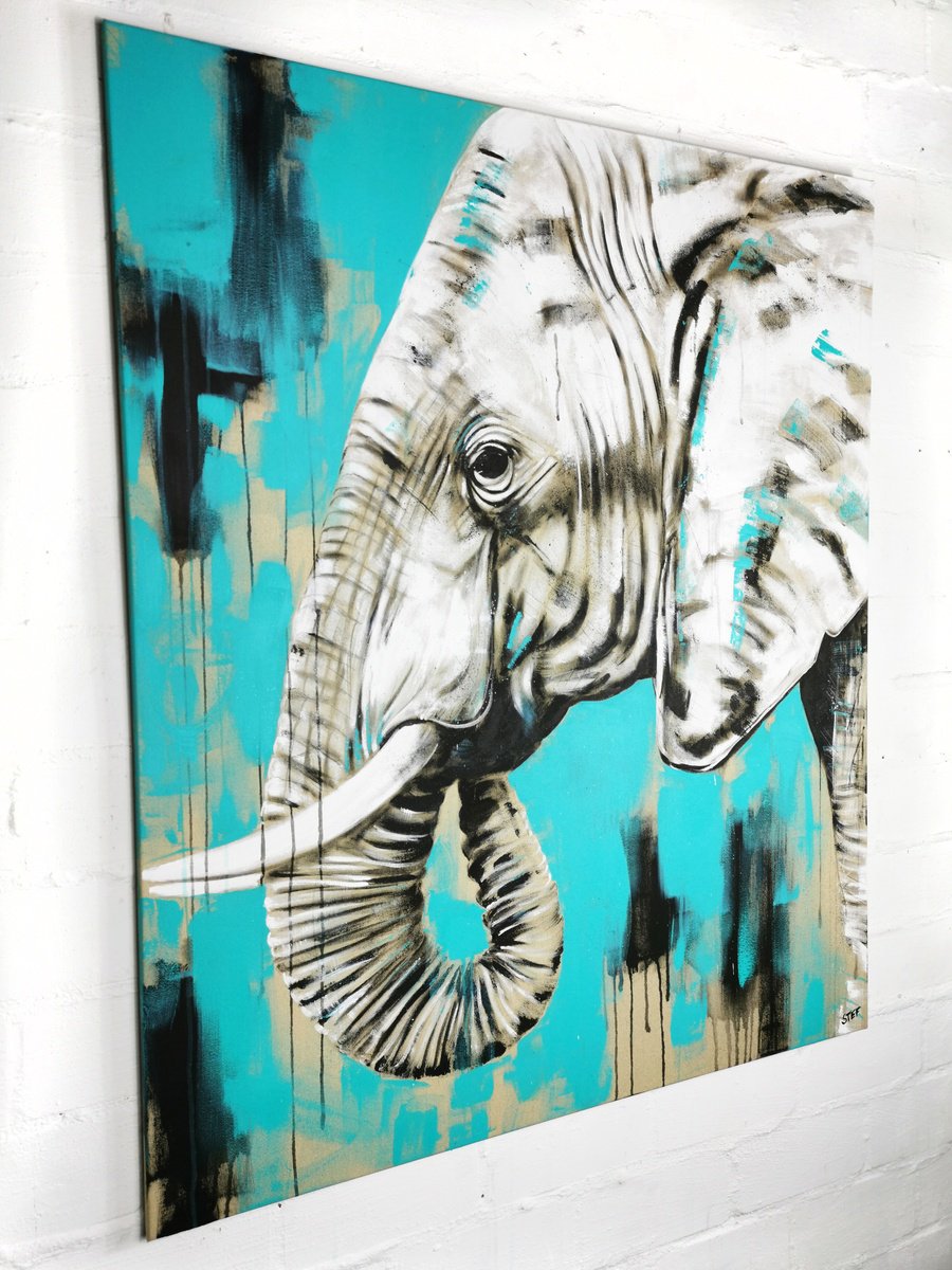 Elephant #22 By Stefanie Rogge, 39 X 47, Artwork For Sale On Artfinder