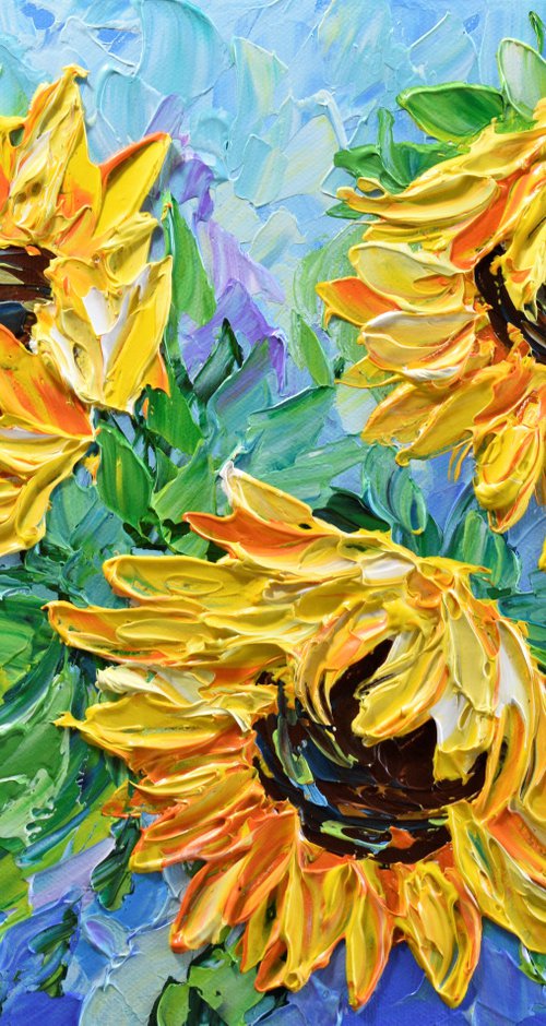 Sunflower Trio by Olga Tkachyk