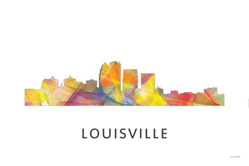 Louisville Kentucky Skyline WB1 by Marlene Watson
