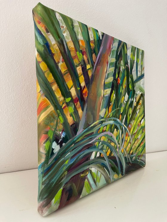 Golden Light Through the Palm