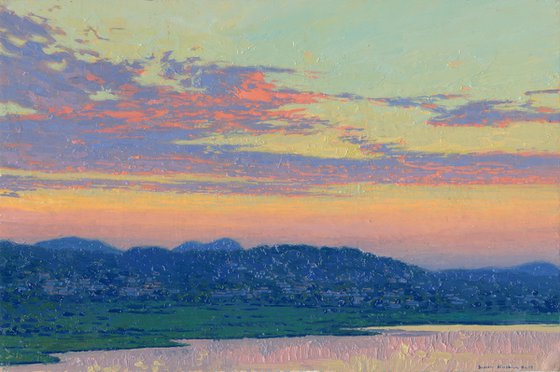Sunset. Kanone. Corfu.