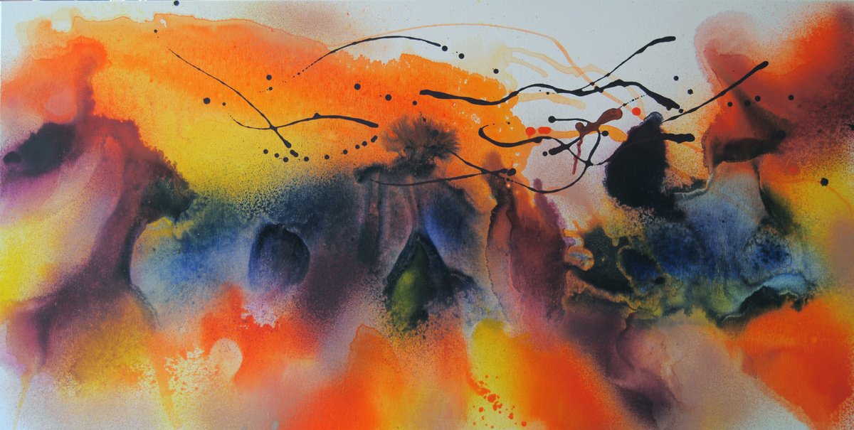  Abstract Composition 1 By Valeri Tsvetkov, 48 X 24, Artwork For Sale On Artfinder