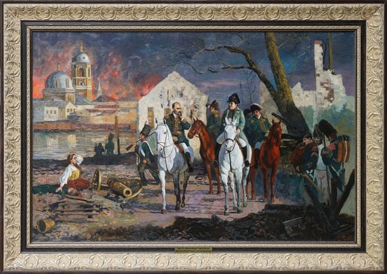 Napoleon was in burning Moscow