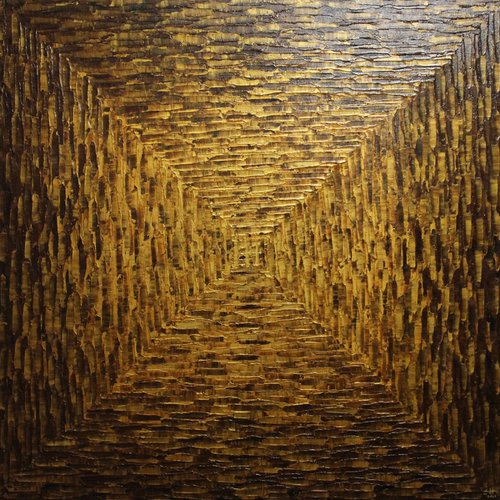 Large square gold brown gradient by Jonathan Pradillon