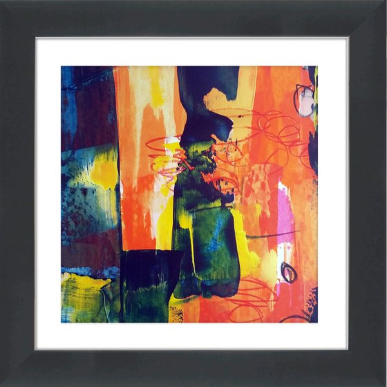 Abstraction #25 - Framed and ready to hang - original abstract painting