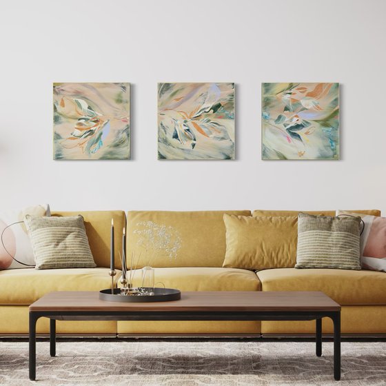 Spring Remembered Triptych