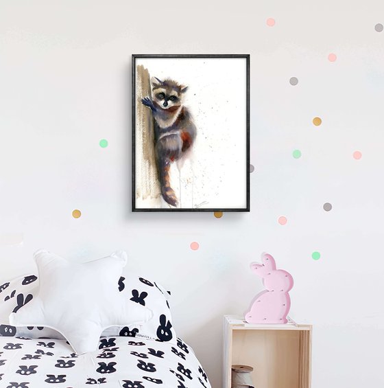 Raccoon on the tree