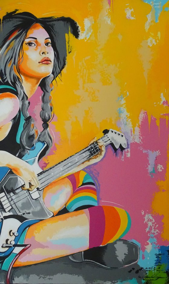 Female guitar player