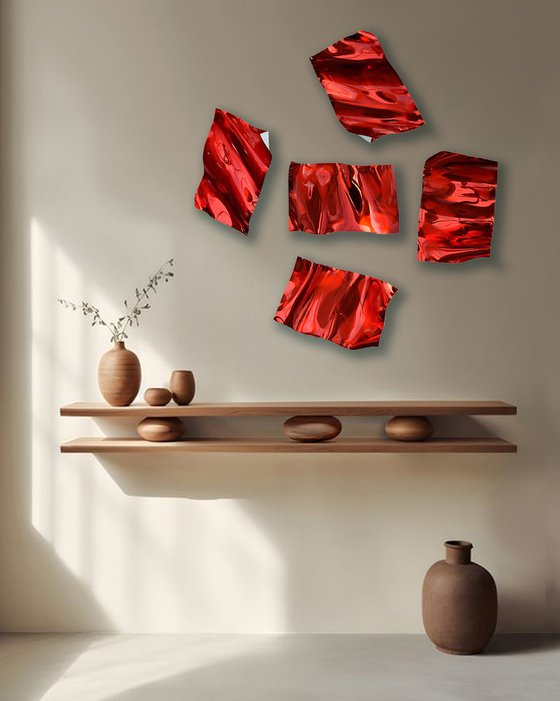 Scattered leaves In Red