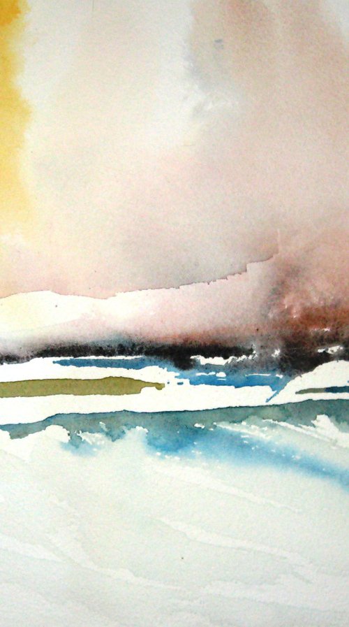 Prairie Storm 2 - Original Watercolor Painting by CHARLES ASH
