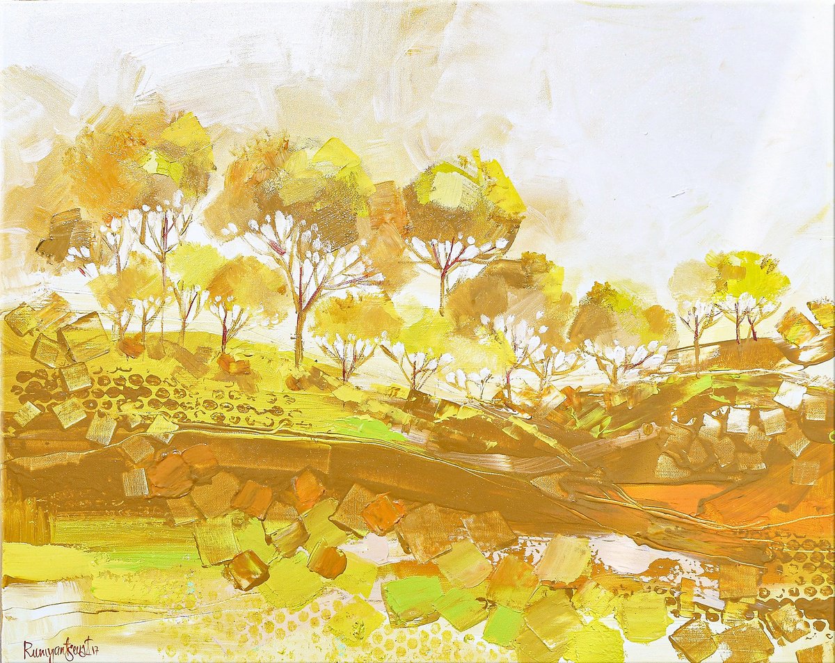 Golden Landscape by Irina Rumyantseva