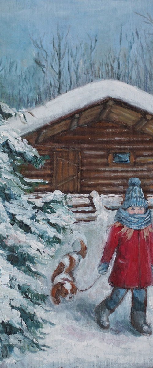 Shed in a woods by Alfia Koral