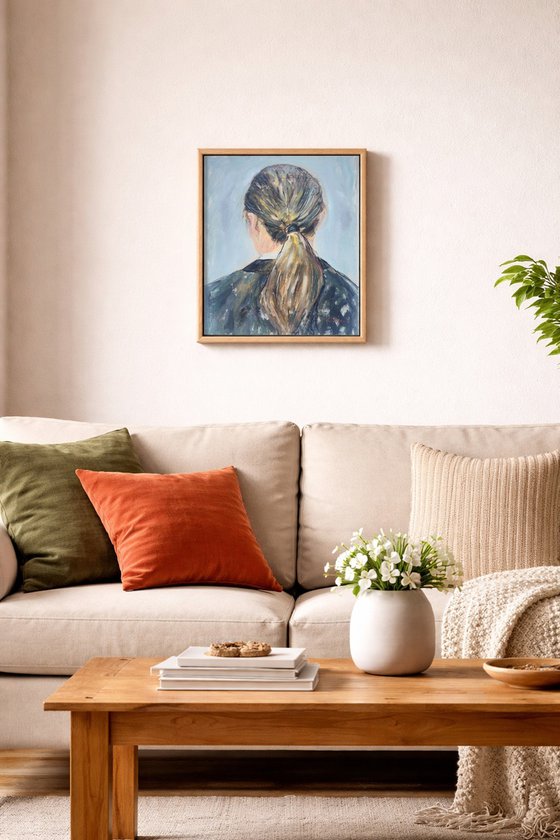 Back View Woman Portrait