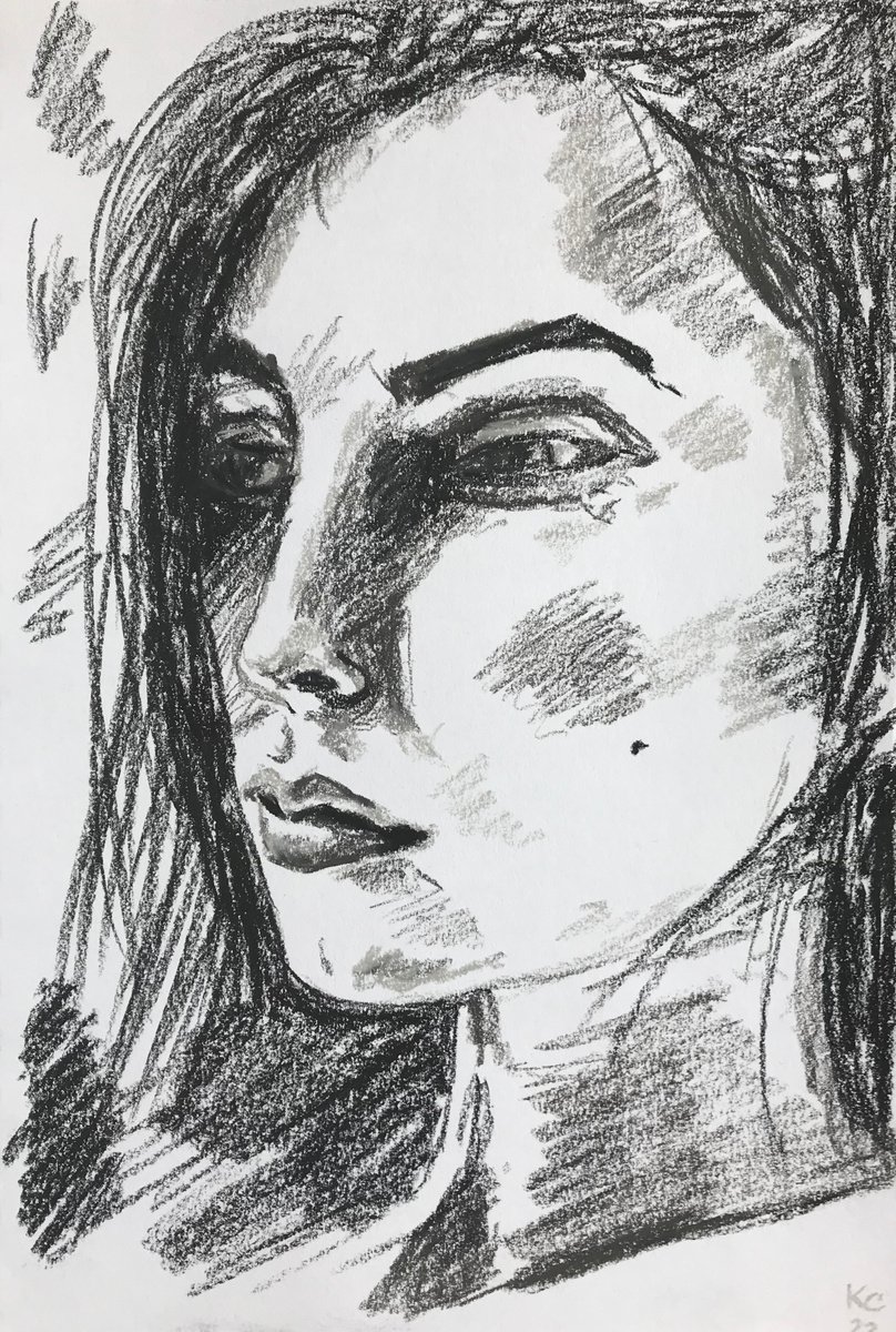 Charcoal Portrait by Kitty Cooper