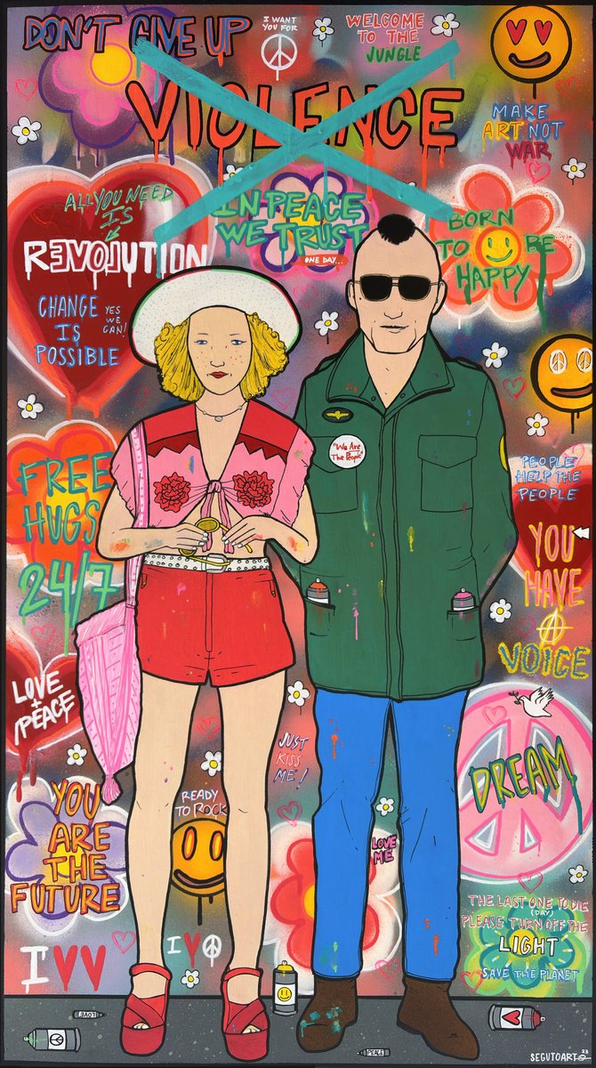 Urban And Pop Painting , No Violence By Segutoart, 20 X 35, Artwork For Sale On Artfinder