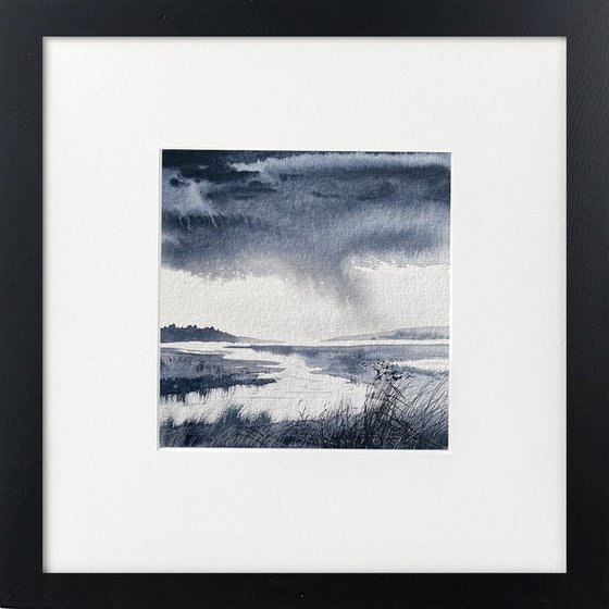 Two marshes views framed