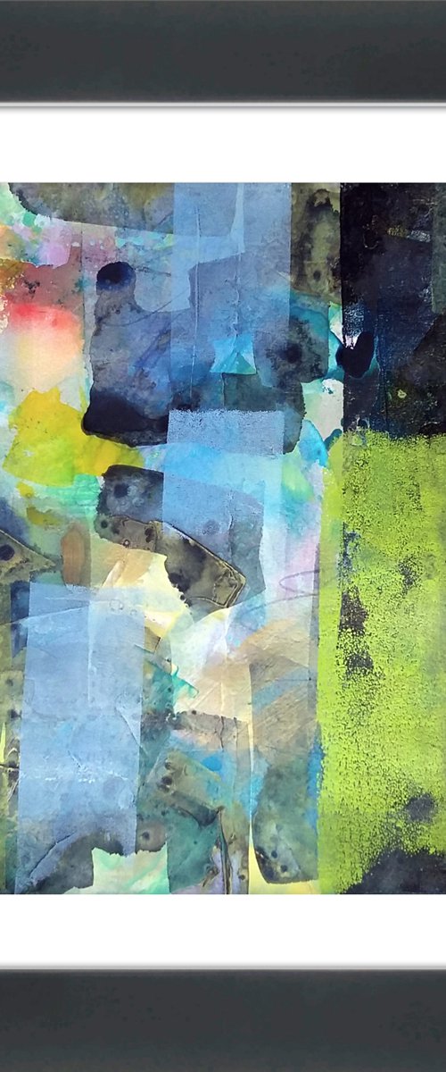 Abstraction #14 - Framed and ready to hang - original abstract painting by Carolynne Coulson