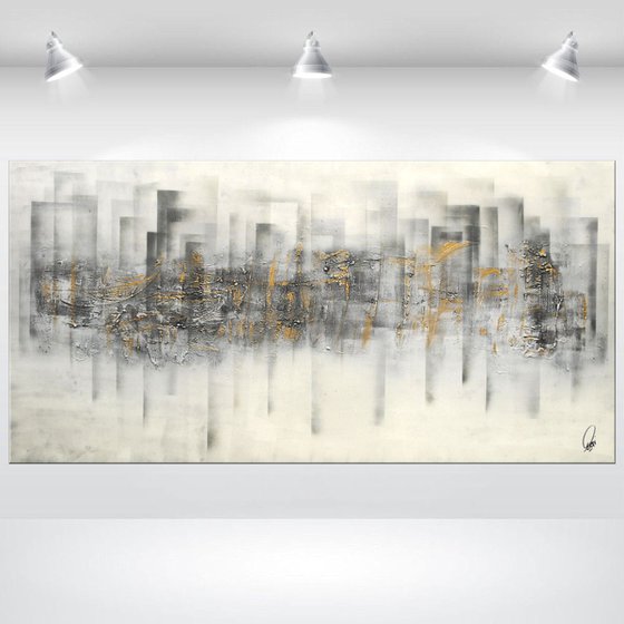 Metropolis  - Abstract Art - Acrylic Painting - Canvas Art - Abstract Painting - Industrial Art - Statement Painting