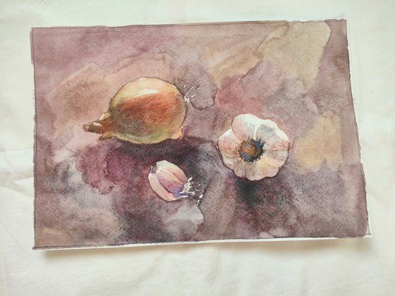 STILL LIFE WITH GARLIC