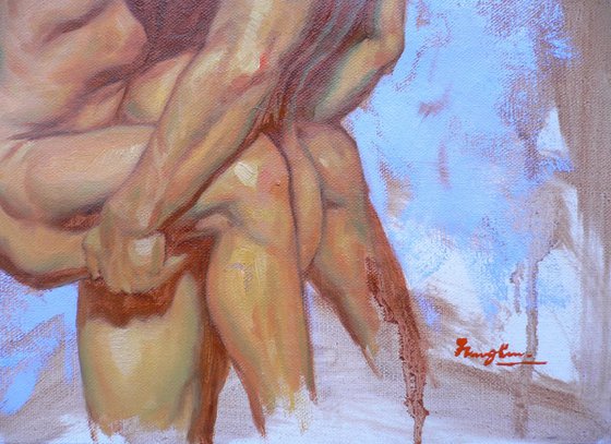 oil painting art male nude  #16-2-19