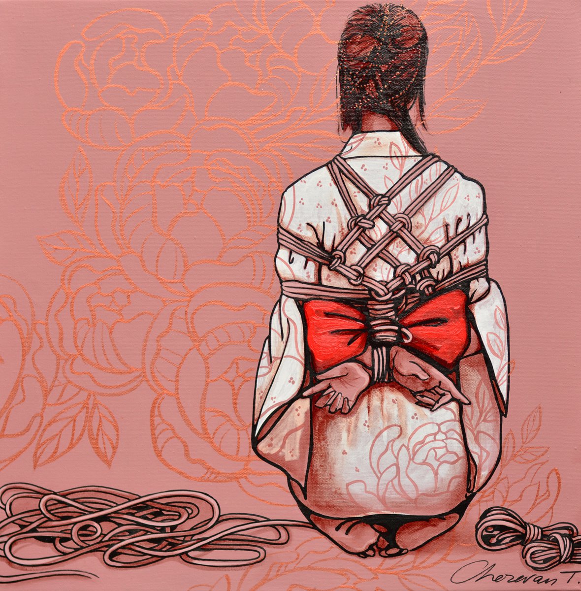 Shibari bronze by Tetiana Cherevan