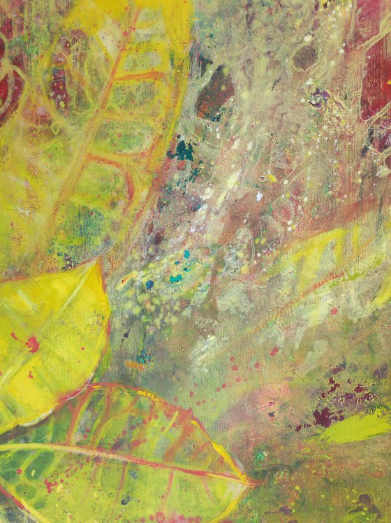 Croton in yellow