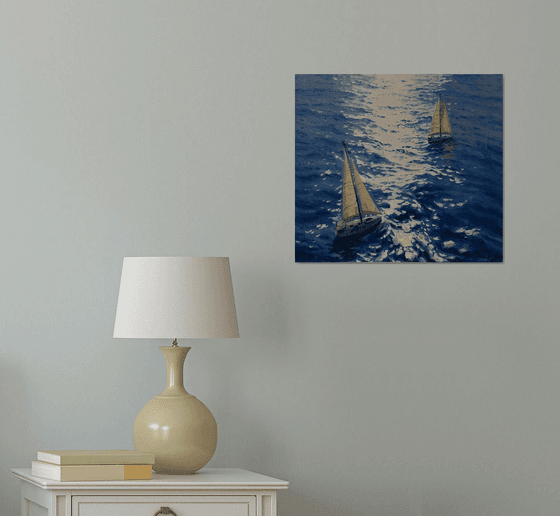 Seascape with Sailboats 34