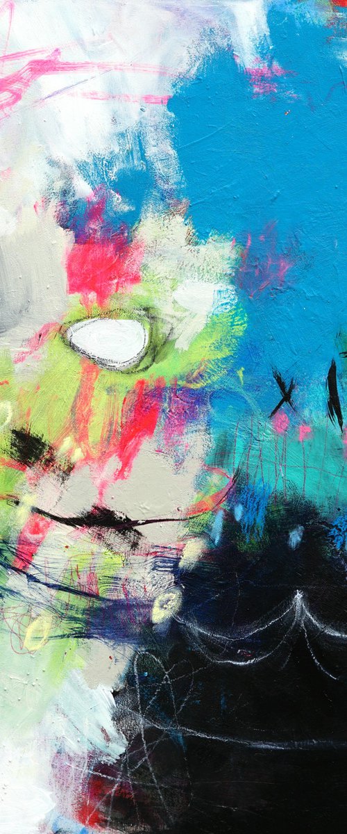 Making Allowances 20x20" Colorful Abstract Expressionism by Kerri McCabe