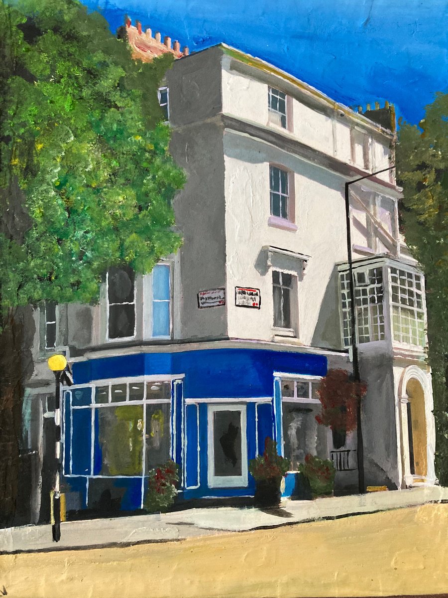 Photorealistic Cityscapes Acrylic Painting By Andrew Reid Wildman, 10 X 12, Kensington, London, Original Artwork