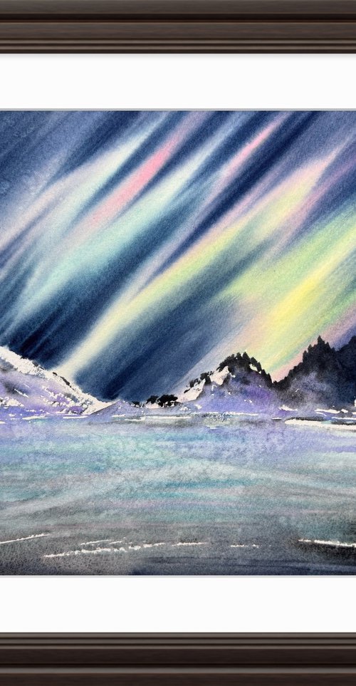 Winter Aurora Boreale Lapland by Yuliia Sharapova