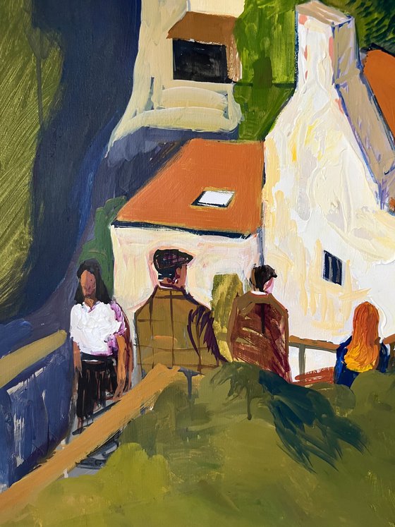 Houses Bathed in Light