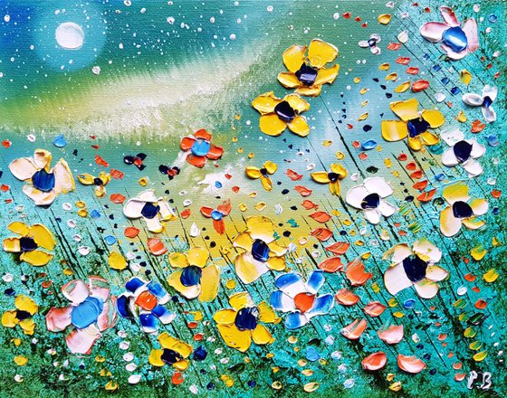 "Northern Lights & Meadow Flowers in Love"