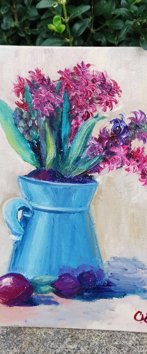 Hyacinth painting by Oksana Siciliana