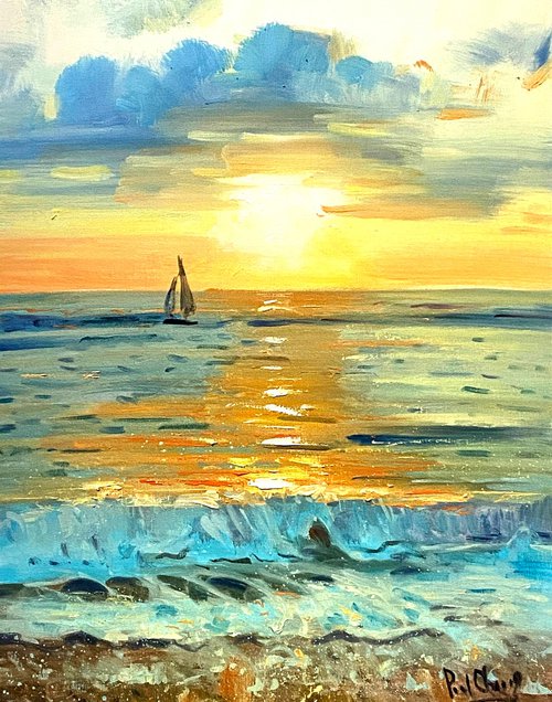 Ocean Sunset No.20 by Paul Cheng